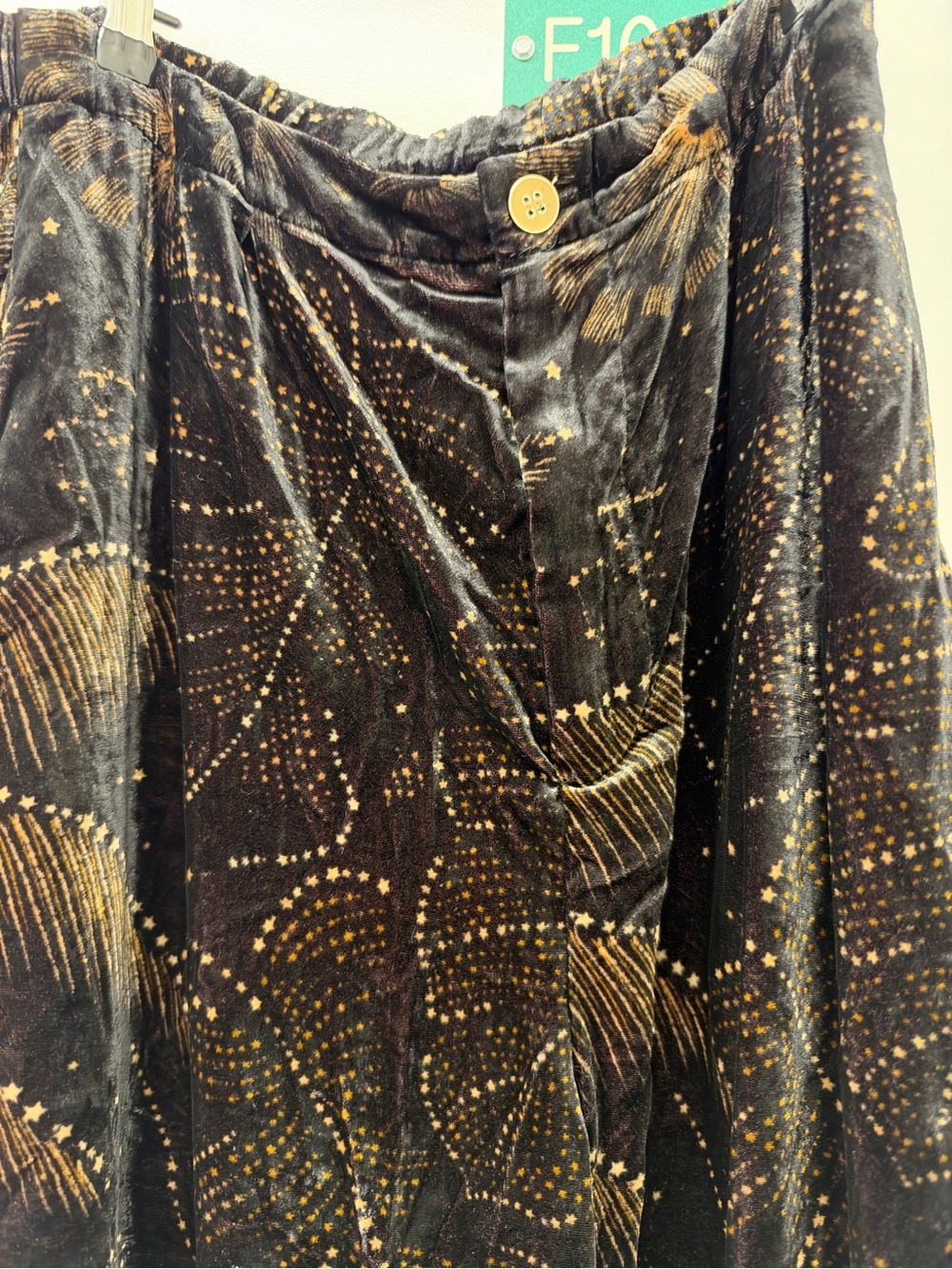 Farm Rio velvet celestial wide leg pants - Picture 2 of 7